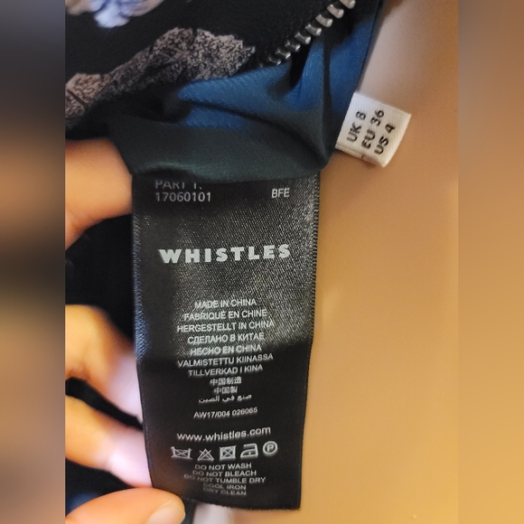 Whistles Green Leafy Prints Midi Dress with Zipped Back - Picture 10 of 10